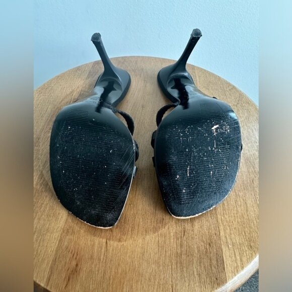 Stuart Black Heeled Sandals Womens Size 7 Strappy Christmas New Years Party - Picture 11 of 11